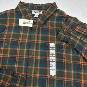 Duluth Trading Co Mens Relaxed Fit Plaid Free Swingin Flannel Shirt Size 4XL